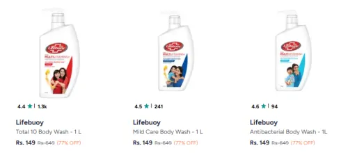 Image of Lifebuoy Bodywash Minimum 70% Discount