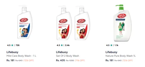 Image of Lifebuoy Bodywash up to 75% Discount