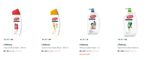 Image of Lifebuoy BodyWash upto 65% Discount
