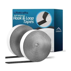 Lifekrafts Self Adhesive Hook & Loop Tapes Black