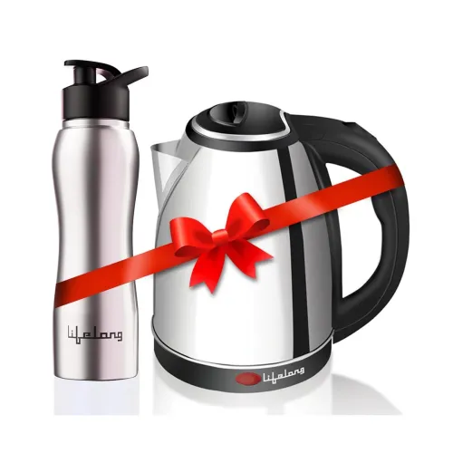 Image of Lifelong 1.5L Electric Kettle + 750ml SS Bottle Combo