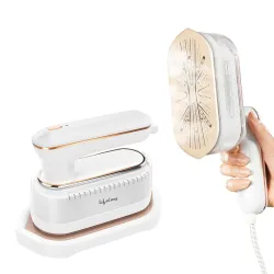 Lifelong 1250 Watt Garment Steamer for Clothes | Handheld Garment Steamer with Rest Stand for Iron | Portable & Foldable