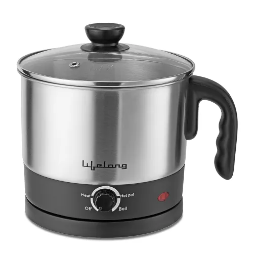 Image of Lifelong Multifunction Cooker/Kettle 1.5 litres (Best for Boiling Milk, Eggs, Soup and Maggi/Noodles), Silver, 1.5 liter