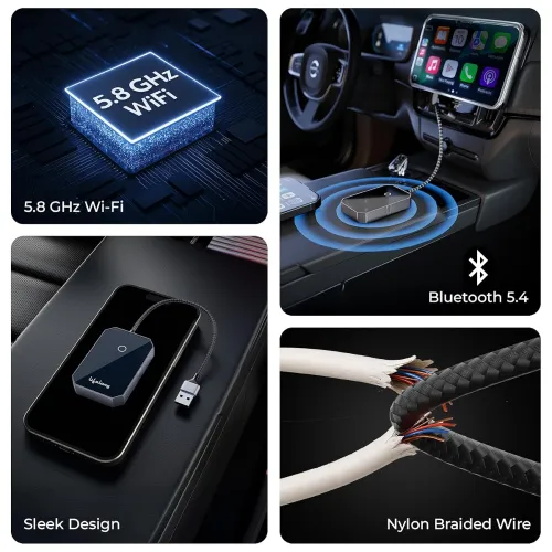 Image of Lifelong 2-in-1 Wireless Car Play Adapter | Android Auto Wireless Adapter for car | Carplay Device for car | Supports 5.