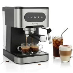 Lifelong 20 Bar Digital Espresso Coffee Maker |Use Grounded Coffee, Pod |Espresso, Cappuccino, Latte,Cold Brew, Steam with Adjustable Milk Frothing Wand and Double Temperature Control System...