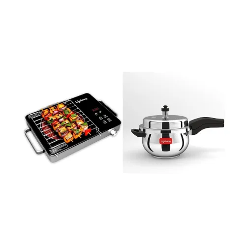 Image of Lifelong 2000 Watt Infrared Induction Stove +Lifelong Pressure Cooker 5Liters