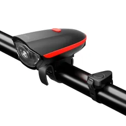 Lifelong 2-in-1 Rechargeable Front Cycle Light with Horn | 250 Lumen LED Light | Waterproof Cycle Headlight | USB Rechargeable Bike Light | Cycle Lights for Bicycle, Kids Cycle & Electric Cycle