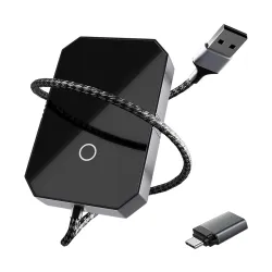 Lifelong 2-in-1 Wireless Carplay Adapter | Wireless Android Auto Adapter for car|Carplay Device for car | Supports 5.8GH