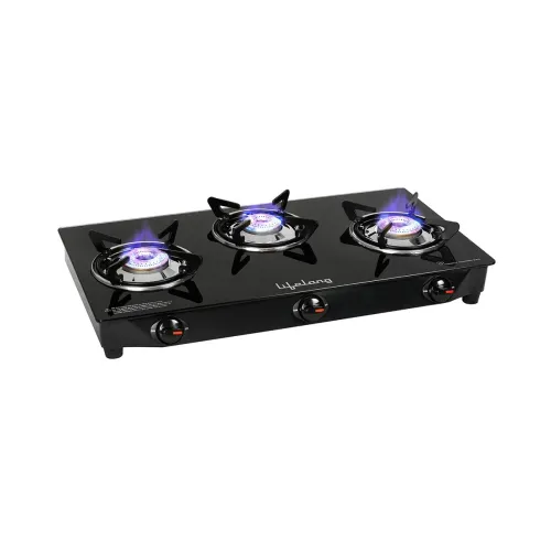 Image of Lifelong 3 Burner Gas Stove Top for Kitchen