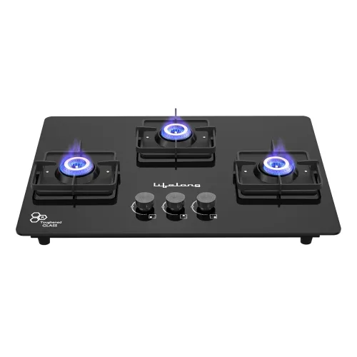 Image of Lifelong 3-Burner Hob Top Gas Stove (Automatic Ignition)