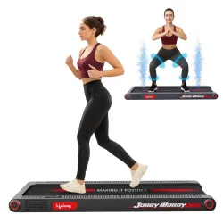 Lifelong Walking Pad Treadmill for Home| 4 HP Peak Motorised Treadmill with Vibration Plate | 3-in-1 Function with Walki