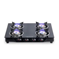 Lifelong 4 Burner Glass Top Gas Stove