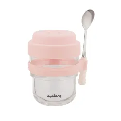 Lifelong 430ml Airtight Glass Oatmeal Mug