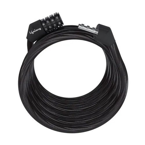 Image of Lifelong 4-Digit Resettable Cable Bicycle Helmet Lock