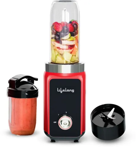 Image of Lifelong LLNBB003 500 W Mixer Grinder (LLNBB003 | 2 Jars | Red)