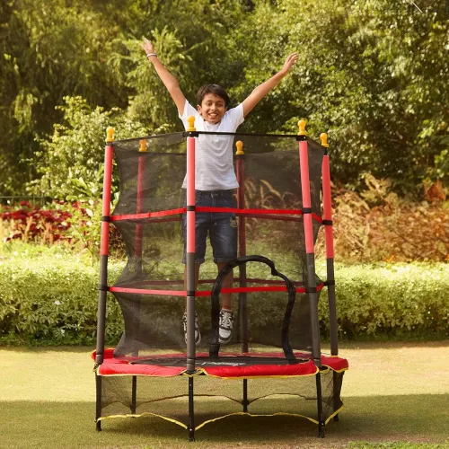 Image of Lifelong 55-Inch Trampoline for Kids with Safety Net & Spring Cover Padding
