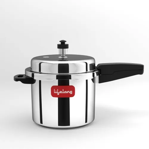 Image of Lifelong 5 L Induction Bottom Pressure Cooker (Stainless Steel) 5 L Induction Bottom Pressure Cooker (Stainless Steel)