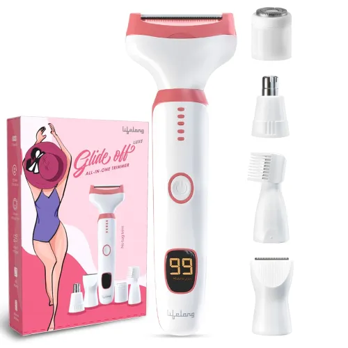 Image of Lifelong 6-in-1 Women's Electric Trimmer & Facial Hair Remover