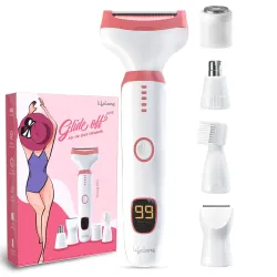 Lifelong 6-in-1 Womens Electric Trimmer & Facial Hair Remover