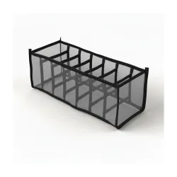 Lifelong 7-Layer Foldable Storage Organizer for Clothing| Durable Nylon Mesh & Non-Woven Fabric | Almirah & Wardrobe Organizer Basket for Home, Bedroom & Laundry Use, Grey