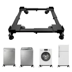 Lifelong Adjustable Washing Machine Stand with Wheels, Heavy Duty Steel Trolley for 5 Kg to 12 Kg Top Load & Front Load Washing Machines | Fridge & Air Cooler Stand | 180 Kg Capacity | Anti....