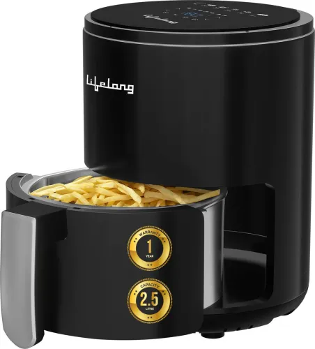 Image of Lifelong Air Fryer (1000W) with Digital Touch Panel