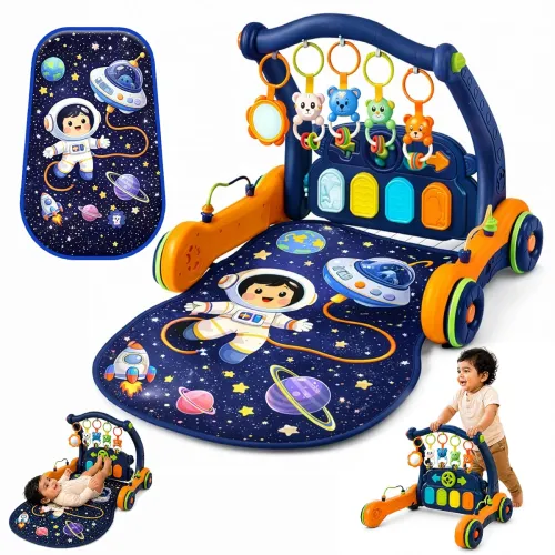 Image of Lifelong Astro 2-in-1 Playgym & Convertible Walker | Music, Lights with Hanging Toys | Non-Toxic for Motor & Fine Skills