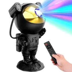 Lifelong Astronaut Galaxy Projector Light for Bedroom with Remote | Matte Black Finish | Star, Nebula & Space Night Lamp