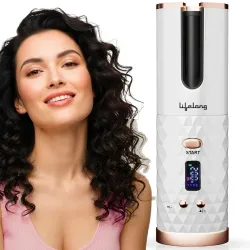 Lifelong Automatic Curling Tool for Women | Essential Styling Device for Waves & Curls | Cordless & Rechargeable | Electric Hair Curler Roller | Adjustable Heat | Anti-Rust Coating