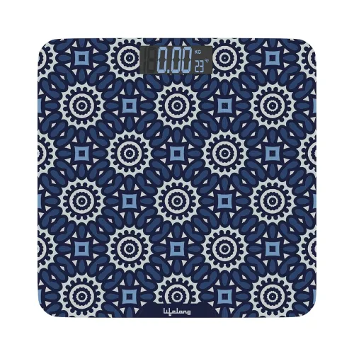 Image of Lifelong Azure Weighing Scale (LLWS72 Indian Cultural Series - Gujarat)|Digital Weight Machine for Body Weight|6mm Thick