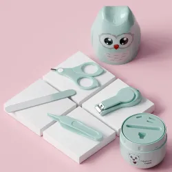 Lifelong Cuppy Baby Nail Trimmer for Newborns | 4 in 1 Baby Nail Care & Grooming Kit, Nail Cutter, Tweezer, Filer, & Scissors for Baby Boy & Girl - Complete Baby Manicure Set (LLCGK01, Light...