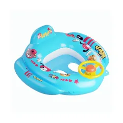 Lifelong Swimming Tube Inflatable Swim Ring Pool Float Aid Baby Seat Safe Anti-flip Kids Cartoon Swimming Ring(Blue)