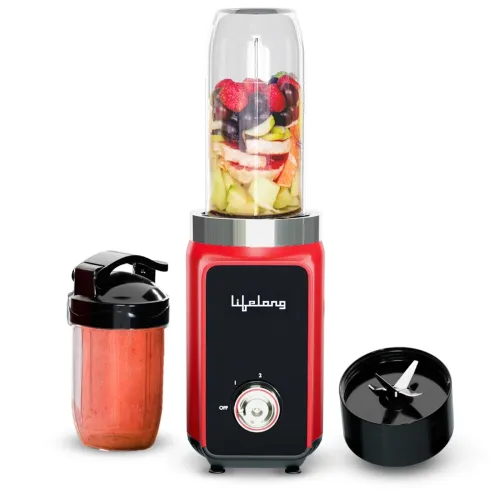 Image of Lifelong 500 Watts Nutri Blender for Smoothies and Juices with 2 Jars 