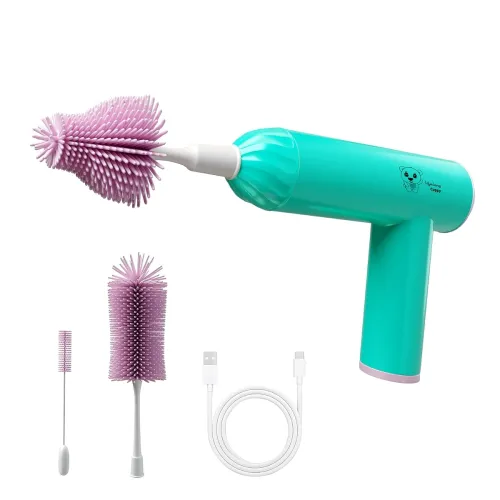Image of Lifelong Cuppy Electric Bottle Cleaner Brush | Soft Silicone Bristles