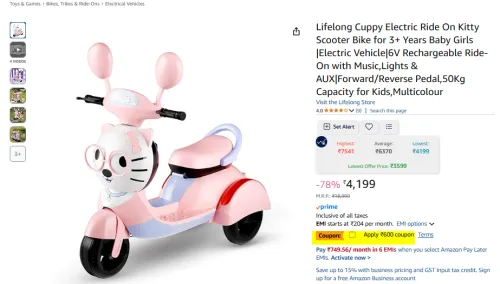 Image of Lifelong Cuppy Electric Ride On Kitty Scooter 