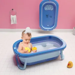 Lifelong Cuppy Foldable Baby Bath Tub for 0–5 Years | Spacious Bathtub for Baby Newborn to Toddler | Anti‑Skid Non‑Slip,