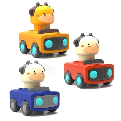 Image of Lifelong Cuppy Animal Press and Go Friction-Powered Car Toys Pack of 3