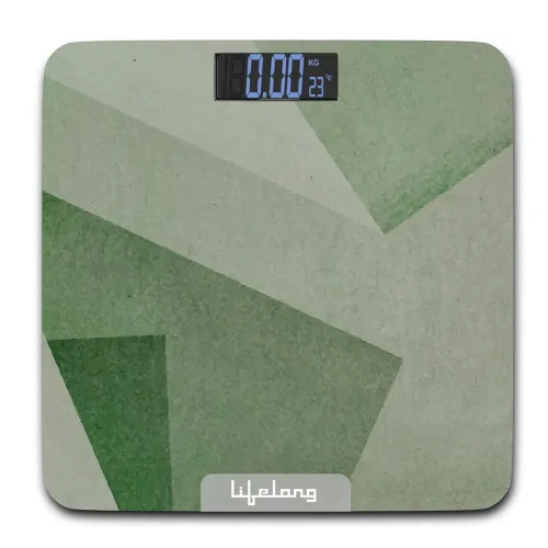 Image of Lifelong Weighing Machine with Backlit LCD Panel |Digital Weight Machine for Body Weight|Thick Tempered Glass with LCD D