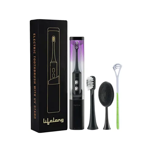 Image of Lifelong Electric Toothbrush with UV sealed Sterilization 3X Plaque Removal |