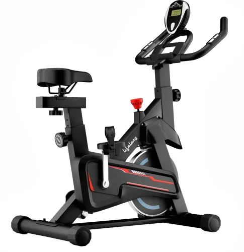 Image of Lifelong Fit Pro Spin Fitness Bike with 7Kg Flywheel, Adjustable Resistance Spinner Exercise Bike (Black)