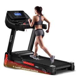 Lifelong FitPro Motorized Treadmill for Home (4HP Peak) | 4-Level Manual Incline
