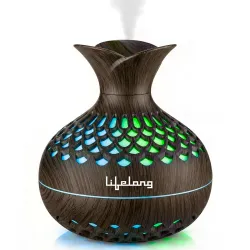 Lifelong Flower Home Humidifier & Essential Oil Diffuser | 300ml Tank Capacity | Ultrasonic Aromatherapy for Home, Office & Bedroom with Soothing Light for Relaxation| Essential Oil Fragranc...