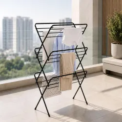 Lifelong Foldable Alloy Steel Cloth Drying Stand for Balcony