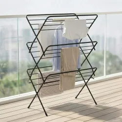 Lifelong Foldable Cloth Drying Stand for Balcony | 3-Tier Heavy Duty Laundry Rack for Indoor & Outdoor |