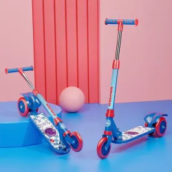 Lifelong Foldable Kick Scooter for Kids 3+ Years | Adjustable Height, Side Stand | 3-Wheel Baby Scooter for Boys & Girls