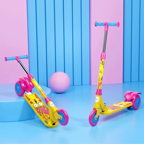 Image of Lifelong Kick Scooter Adjustable Height, Foldable Design, with Side Stand, Skate Scooter for Kids, 6month Manufacturers 