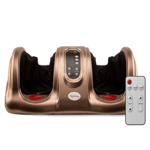 Image of Lifelong Foot & Calf Massager – Heat & Kneading, Brown