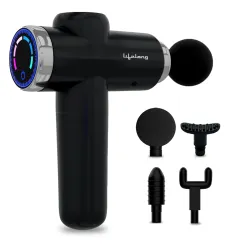 Lifelong Gun Massager for Pain Relief with 4 Heads & LCD Touch Display