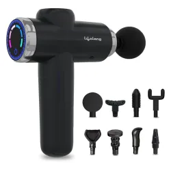 Lifelong Gun Massager for Pain Relief with 8 Massage Heads