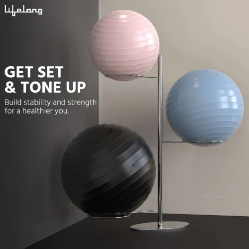 Image of Lifelong Gym & Swiss Ball For Exercise ,Yoga , Training (With Pump) Gym Ball (With Pump)